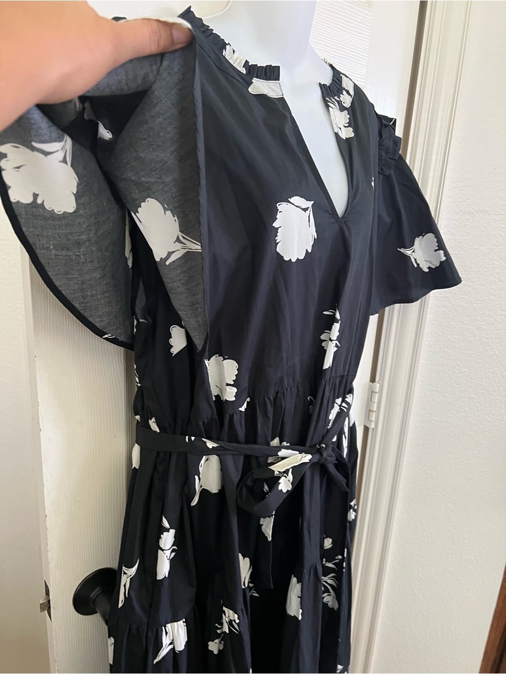 NWT Sugarlips Fleur Noir Escondido Tiered Shift Midi Dress Curve 2X - Picture 7 of 15